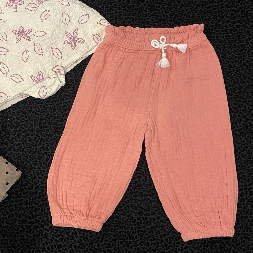 Girls Outfit Set Bundle Lot Of 3 Clothes 3-6M Polka Dots Floral Ruffle